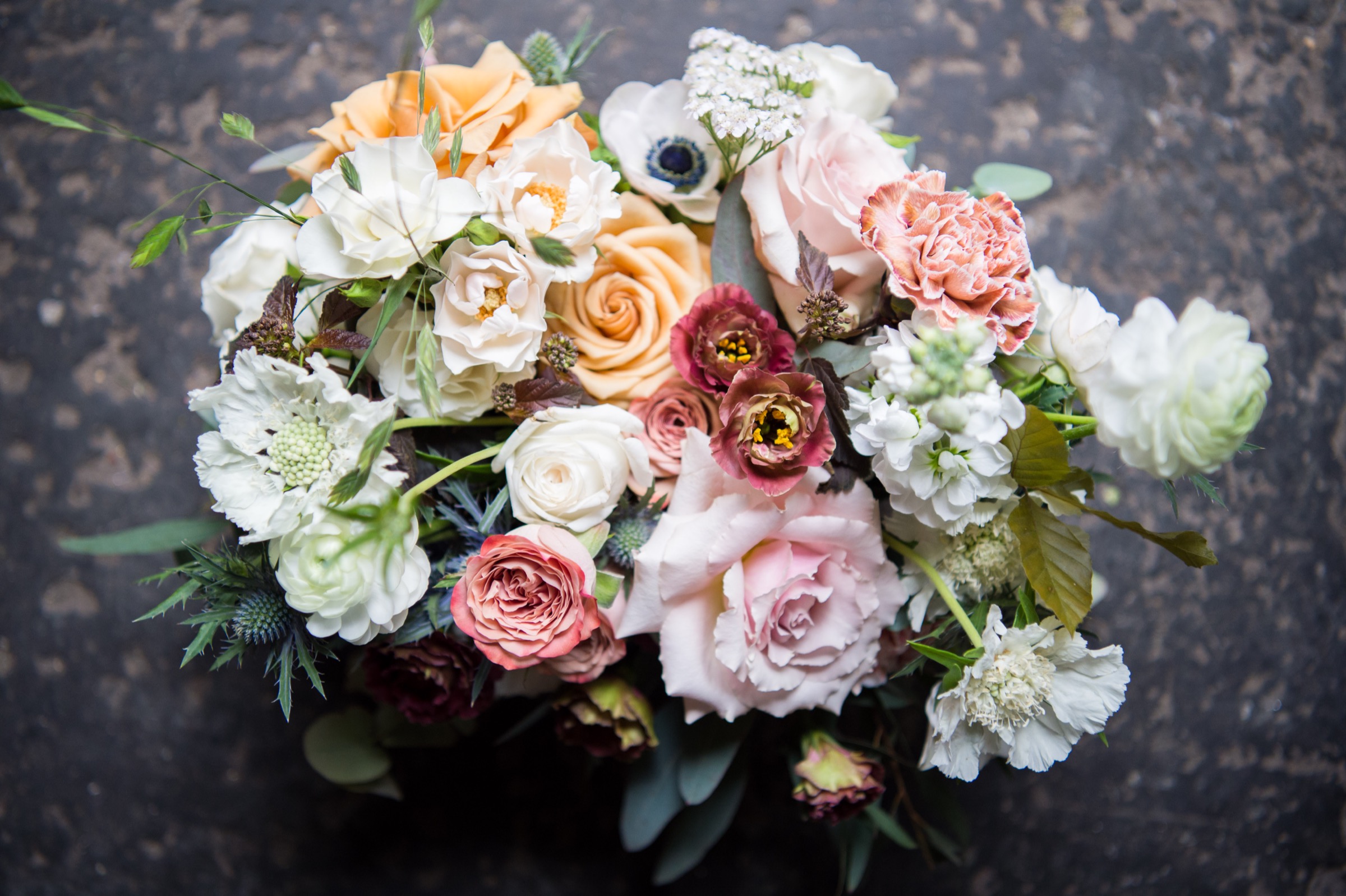 a wedding flower arrangement by a florist near bath